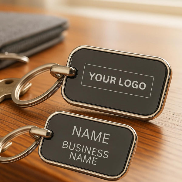 tinydabba Custom Engraved Metal Keychain – Personalized Laser Engraving with Logo or Name, Premium Durable Stainless Steel Key Ring for Corporate Gifts, Promotions & Personal Use