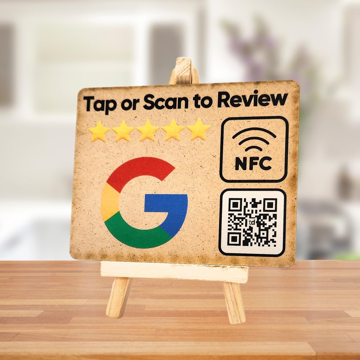 NFC Standee with QR Code | UV Printed