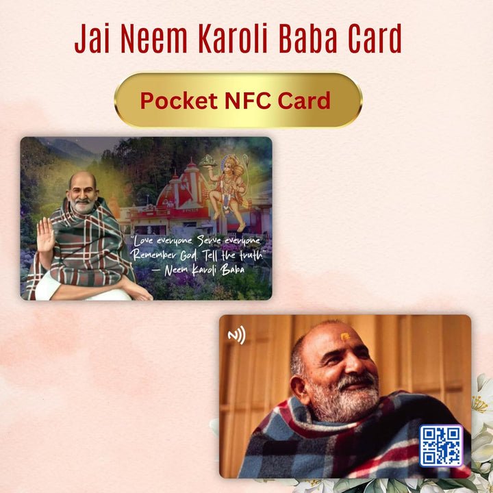 Neem Karoli Baba Card | NFC and QR Enabled | Bhajan & Aarti | Best Spiritual Gift